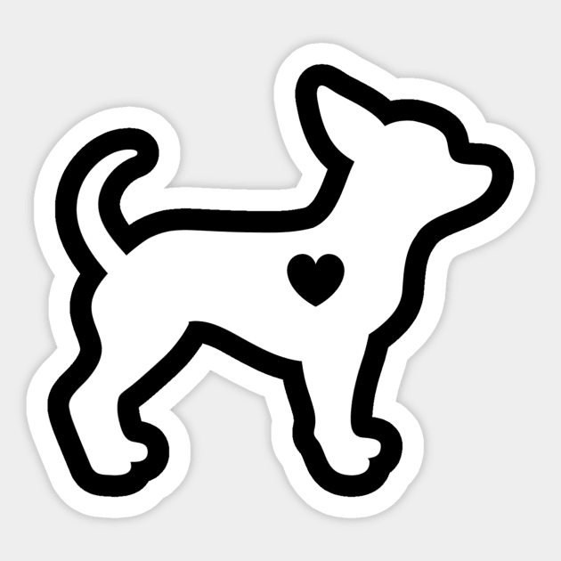 Chihuahua Love Heart Gift Sticker by Xamgi